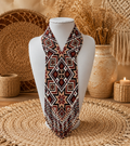 Colier etnic handmade din mărgele